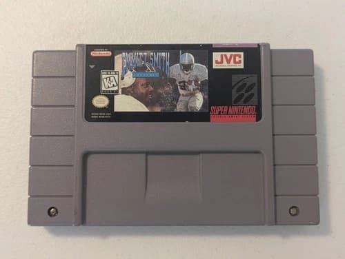Snes Emmitt Smith Football Game Super Nintendo Tested