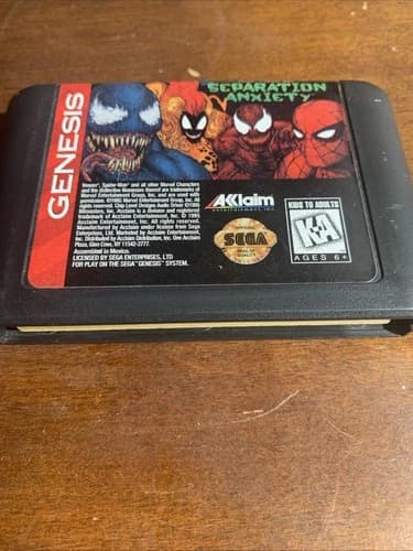 Spider-Man Separation Anxiety Sega Genesis Video Game Cartridge Only