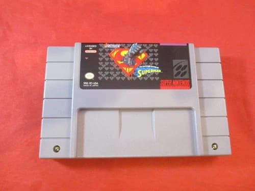 The Death and Return of Superman (Super Nintendo SNES) game WORKS!