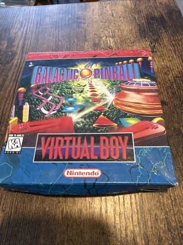 Galactic Pinball Nintendo Virtual Boy Game, Complete in Box