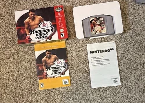 Knockout Kings 2000 (Nintendo 64) N64 Authentic Complete CIB TESTED Free Ship