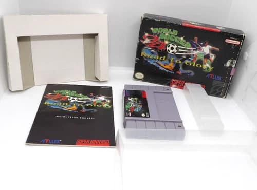 World Soccer 94 Road to Glory - snes super nintendo - cib complete in box