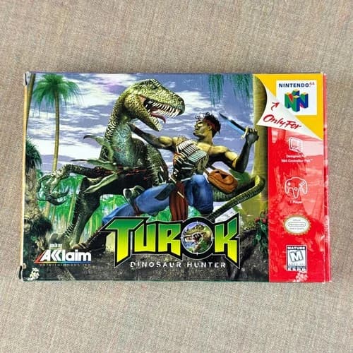 Turok Dinosaur Hunter Nintendo 64 N64 Complete In Box CIB Authentic