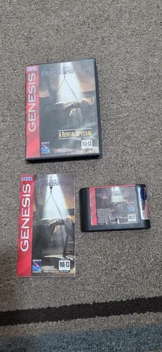 MARY SHELLEY'S FRANKENSTEIN SEGA GENESIS GAME COMPLETE, CIB. Good Working Cond.