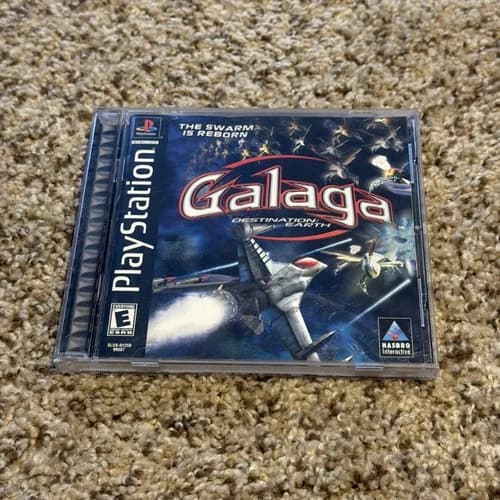 Galaga Destination Earth (Sony Playstation 1) Black Label PS1 Complete CIB