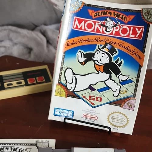 Nintendo NES Monopoly Complete In Box Parker Brothers w/Manual 1991