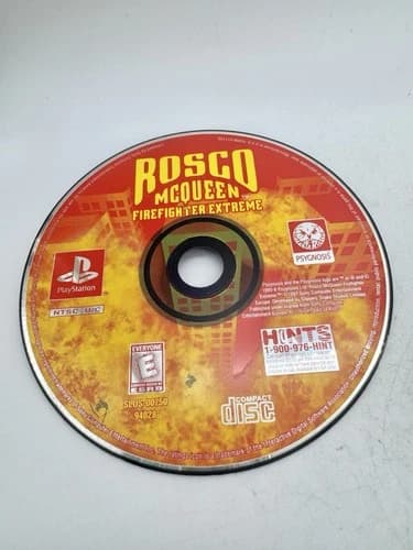 PlayStation PS1 Rosco McQueen Firefighter Extreme Disc Only Tested NO TRACKING