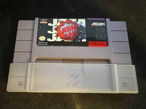 NBA Jam Super Nintendo SNES 1994 Tested w/ Manual NO BOX