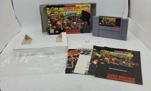 Donkey Kong Country 2 SNES Complete In Box CIB Diddys Kong Quest Nintendo