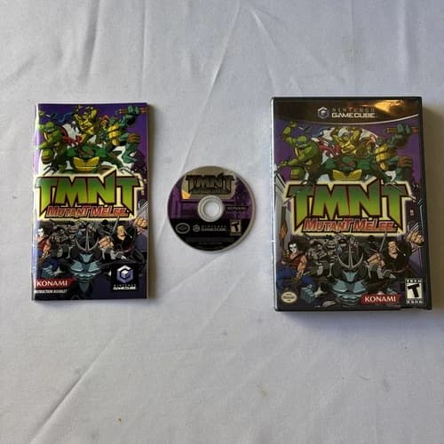 TMNT Mutant Melee (Nintendo GameCube, 2005) Complete With Manual Tested Working