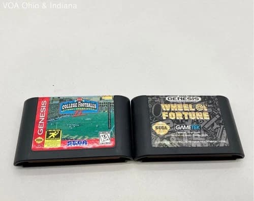 2 Sega Genesis Games Wheel Of Fortune College Footballs National Championship II