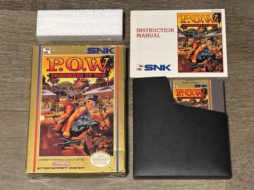 P.O.W. Prisoners of War Nintendo Nes Complete CIB Authentic Good Shape