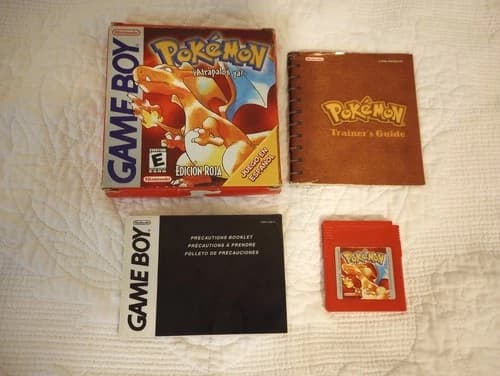 Pokemon Red Spanish Edition Complete Game Boy NTSC-USA Ultra rare!