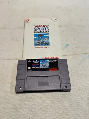 Tiny Toon Adventures Wacky Sports Challenge Super Nintendo SNES W/ Maual