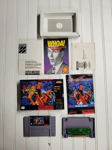 Super Nintendo SNES Game Art Of Fighting Manual, Box, Inserts Authentic Complete