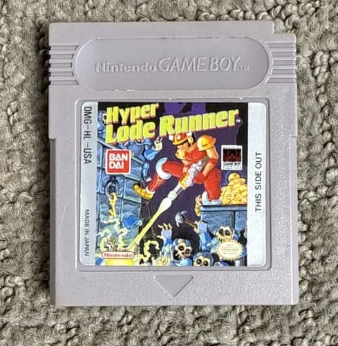 Hyper Lode Runner (Nintendo Game Boy, 1989) Cartridge Authentic Tested Works.