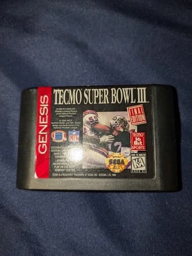 Tecmo Super Bowl III: Final Edition (Sega Genesis, 1995) Cart Only TESTED