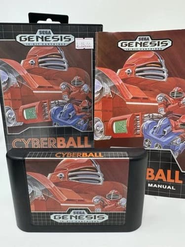 Cyberball (Sega Genesis, 1990) Complete CIB Case, Manual and Game Cartridge