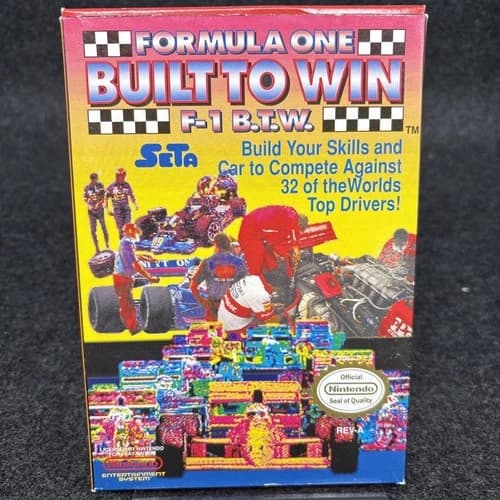Formula One: Built to Win (NES) - Authentic CIB Good Condition