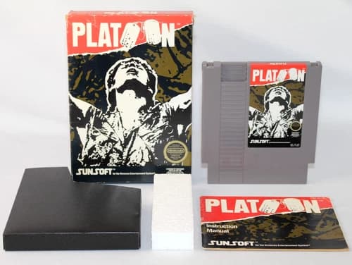 Platoon NES Nintendo Complete CIB! Authentic! Good Condition! Circle Seal! Nice!