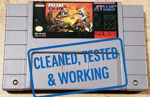 Run Saber Super Nintendo SNES 1993 Atlus Rare Authentic Tested & Working