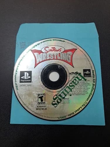 The Simpsons Wrestling Playstation PS1 Video Game Disc Only/ Tested And Works