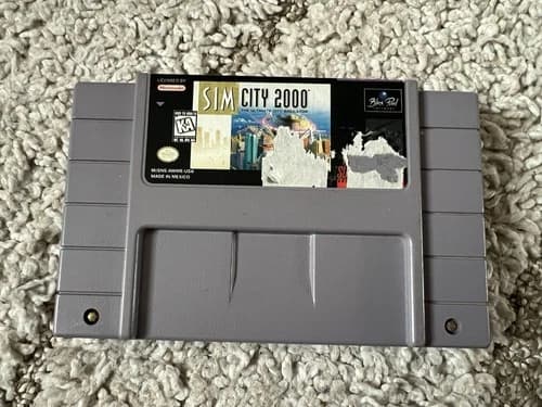 Sim City 2000 (Super Nintendo SNES, 1995) Authentic.