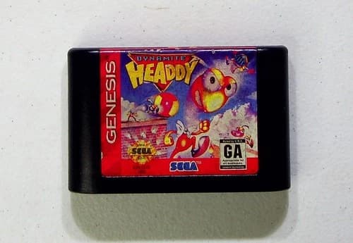 Dynamite Headdy Sega Genesis Video Game Platformer Action Classic