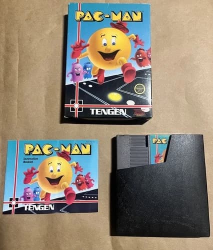 Pac Man Nes Tengen Cib Complete Game Manual Box Nintendo