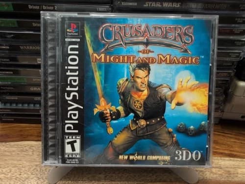Crusaders of Might and Magic Playstation 1 PS1 Complete CIB Black Label with REG