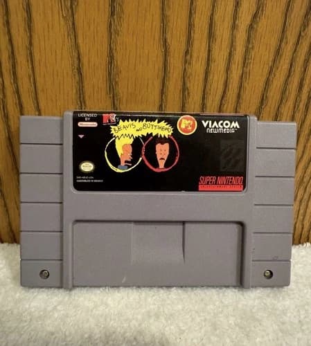 Beavis and Butt-head Viacom Super Nintendo SNES NTSC-U/C Game Cartridge