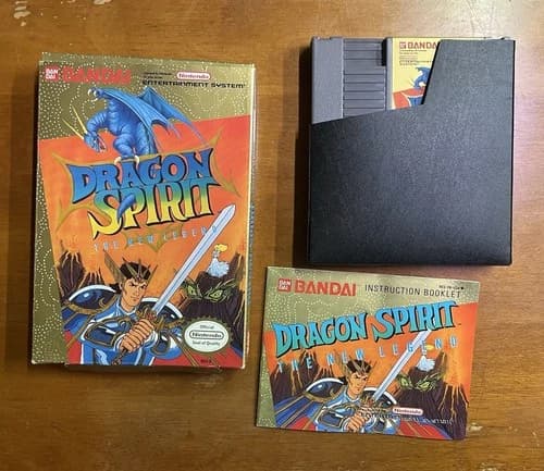 NES Dragon Spirit: The New Legend 1990 w/ Box, Manual, Sleeve Tested works