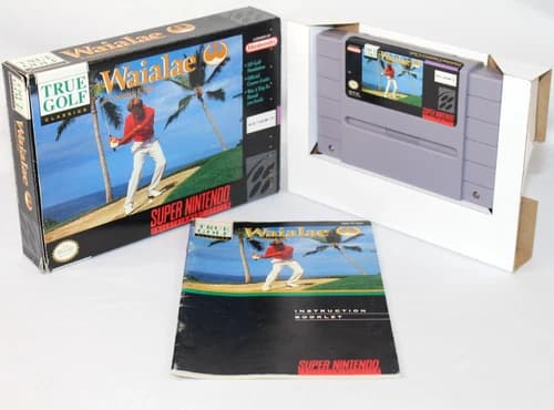 Waialae Country Club Golf SNES Complete CIB Authentic! Good Condition! Nice!