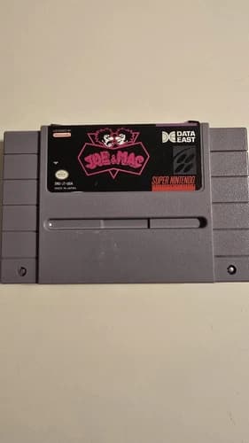 Joe & Mac SNES Cart (Super Nintendo Entertainment System, 1992)