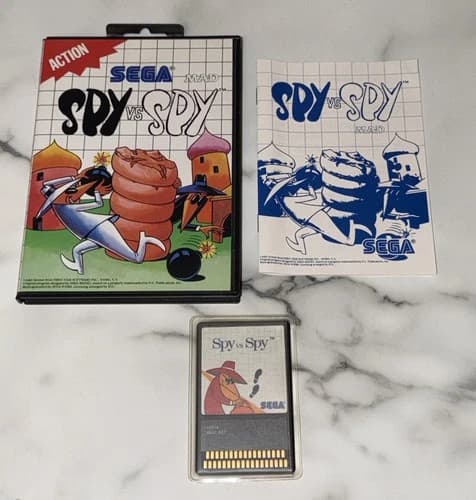 SPY VS SPY - Sega Master System Video Game Card COMPLETE in Original Case (CIB)!