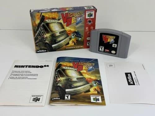 Vigilante 8 Second Offense Nintendo 64 N64 Complete CIB Reg Card Manual