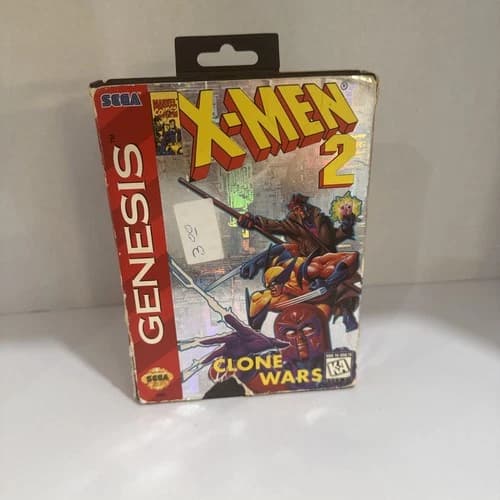 Sega Genesis X-Men 2 Clone Wars Game, Authentic Cartridge, Tested Works