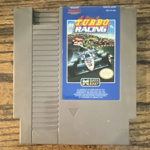 Data East Al Unser Jr. Turbo Racing Nintendo NES Game Cartridge NTSC-U/C