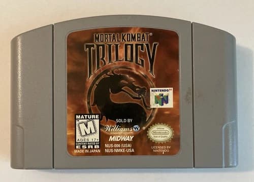 Mortal Kombat Trilogy - Nintendo 64 N64 Midway M-Mature NTSC-U/C Cart Only