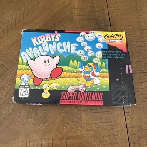 Kirby's Avalanche (SNES, 1995) Box Authentic Complete CIB Manual