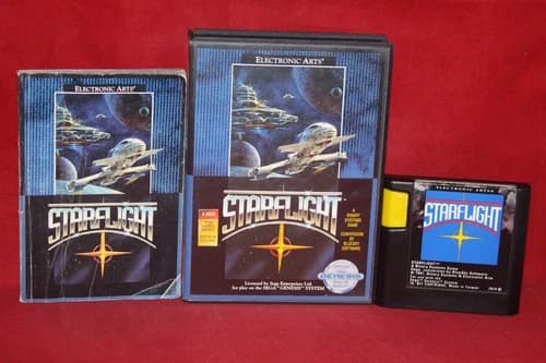 Starflight (Sega Genesis, 1991) Authentic Game Cartridge, CIB Complete, No Map