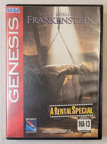 1994 Mary Shelley's Frankenstein Sega Genesis Video Game Complete w/ Manual CIB