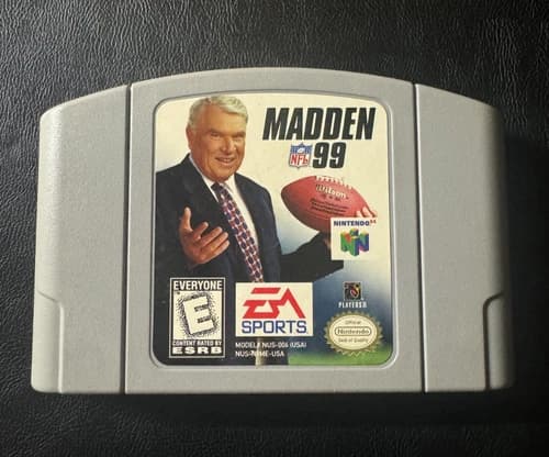 Madden NFL 99 (Nintendo 64) N64 Authentic Cartridge Only Tested