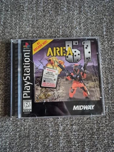 Area 51 Sony PlayStation 1 PS1 Video Game M Mature CIB Complete Black Label
