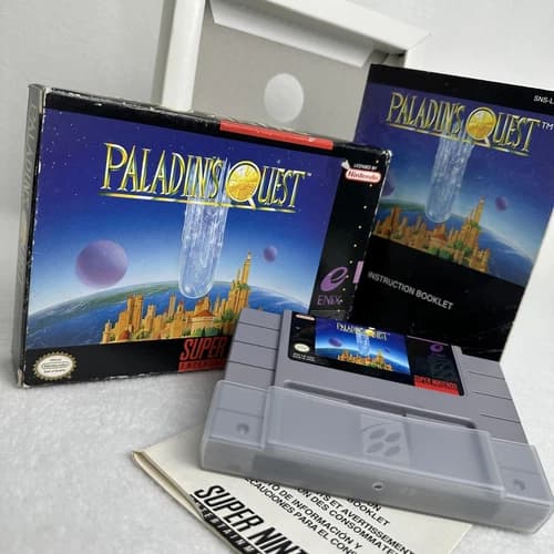 Paladin's Quest⭐Complete CIB⭐Super Nintendo SNES Authentic Original OEM