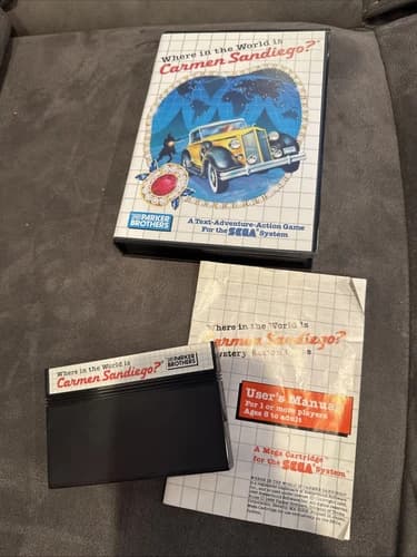 Where in The World is Carmen Sandiego (Sega Master System) CIB - Tested
