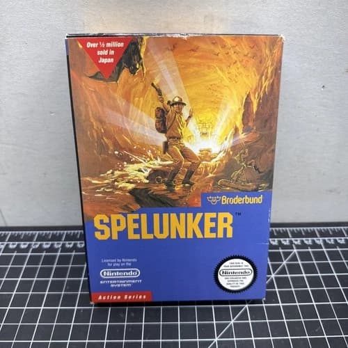 Nintendo NES Spelunker CIB Game Box Complete With Manual