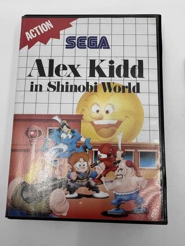CIB Authentic Rare Blue Label Alex Kidd In Shinobi World For Sega Master System