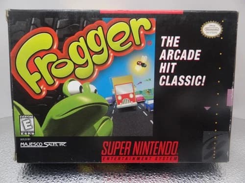 Frogger (Super Nintendo Entertainment System, 1998) CIB WITH PROTECTOR