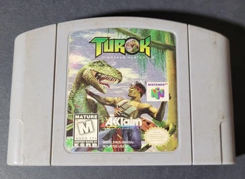 Turok Dinosaur Hunter N64 Nintendo 64 Video Game Cartridge Authentic Tested